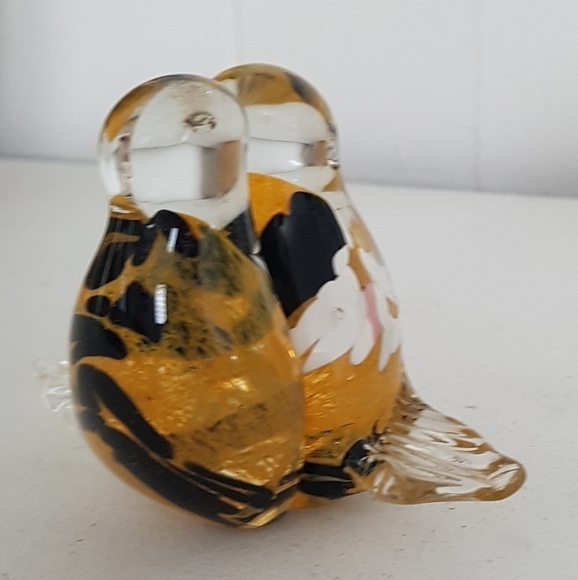 2003 Malta Mdina Signed Art Glass Lovebirds - Picture 2 of 6